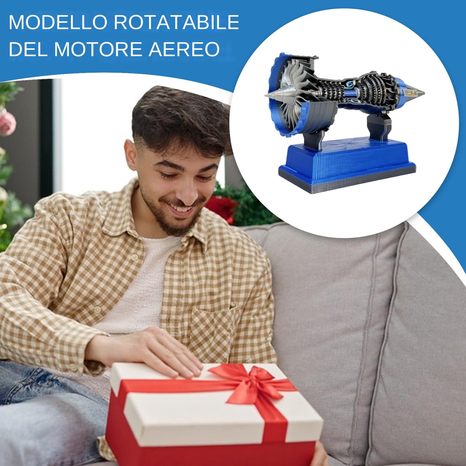 Modello Di Motore Turbofan - Modello Funzionante Simulato Motore Aeroplano | Oggetto Da Collezione, Giocattolo Costruttivo Realistico Per Adulti, Studenti, Adolescenti, Ragazze E Ragazzi