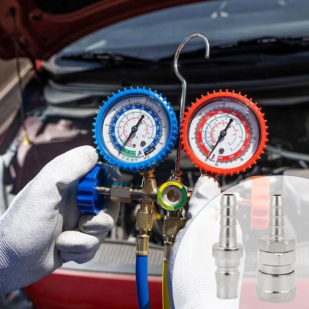 Connettori Rapidi Per Tubo Gas 8mm - Set Di 4 Pezzi Per Aria Compressa, Utensili Pneumatici E Barbecue - Foto 11