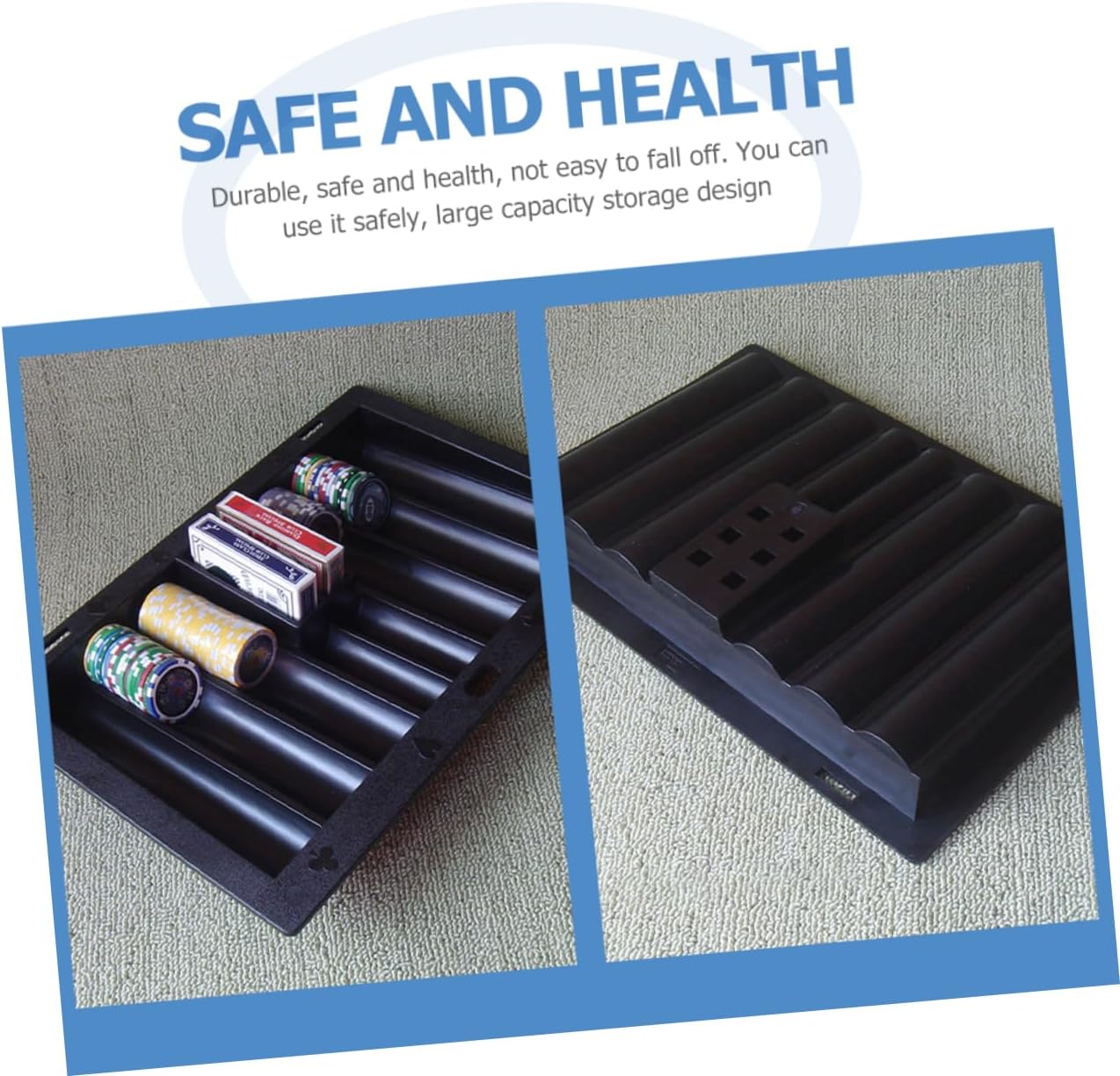Milisten Poker Chip Tray for Table Trays for Party Poker Chip Holder Accessories Organize