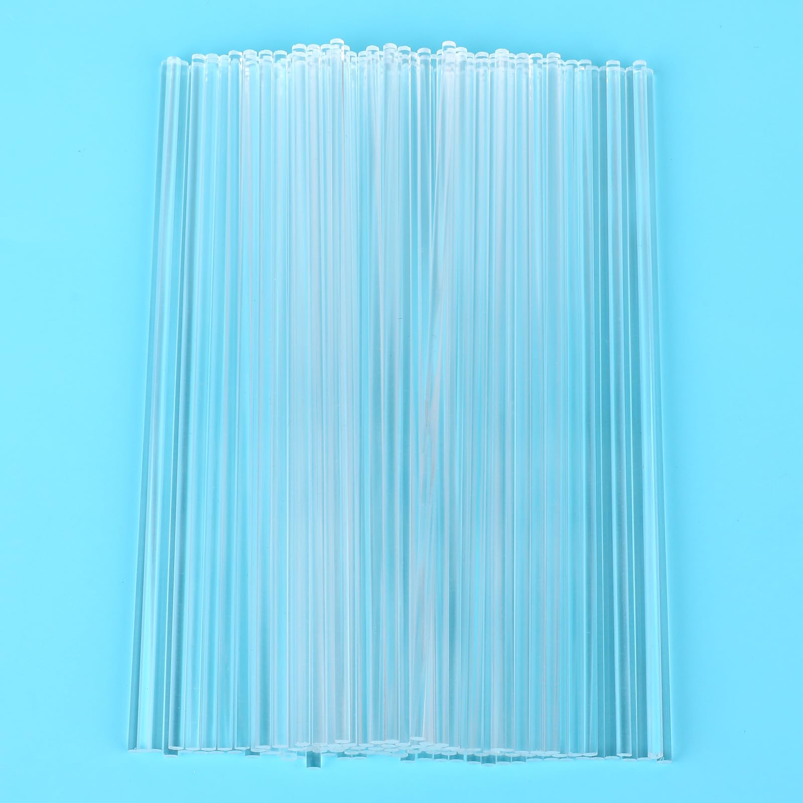 Lot de 100 bâtonnets de sucettes en acrylique transparents réutilisables pour la fabrication de biscuits, cupcakes, desserts, chocolats