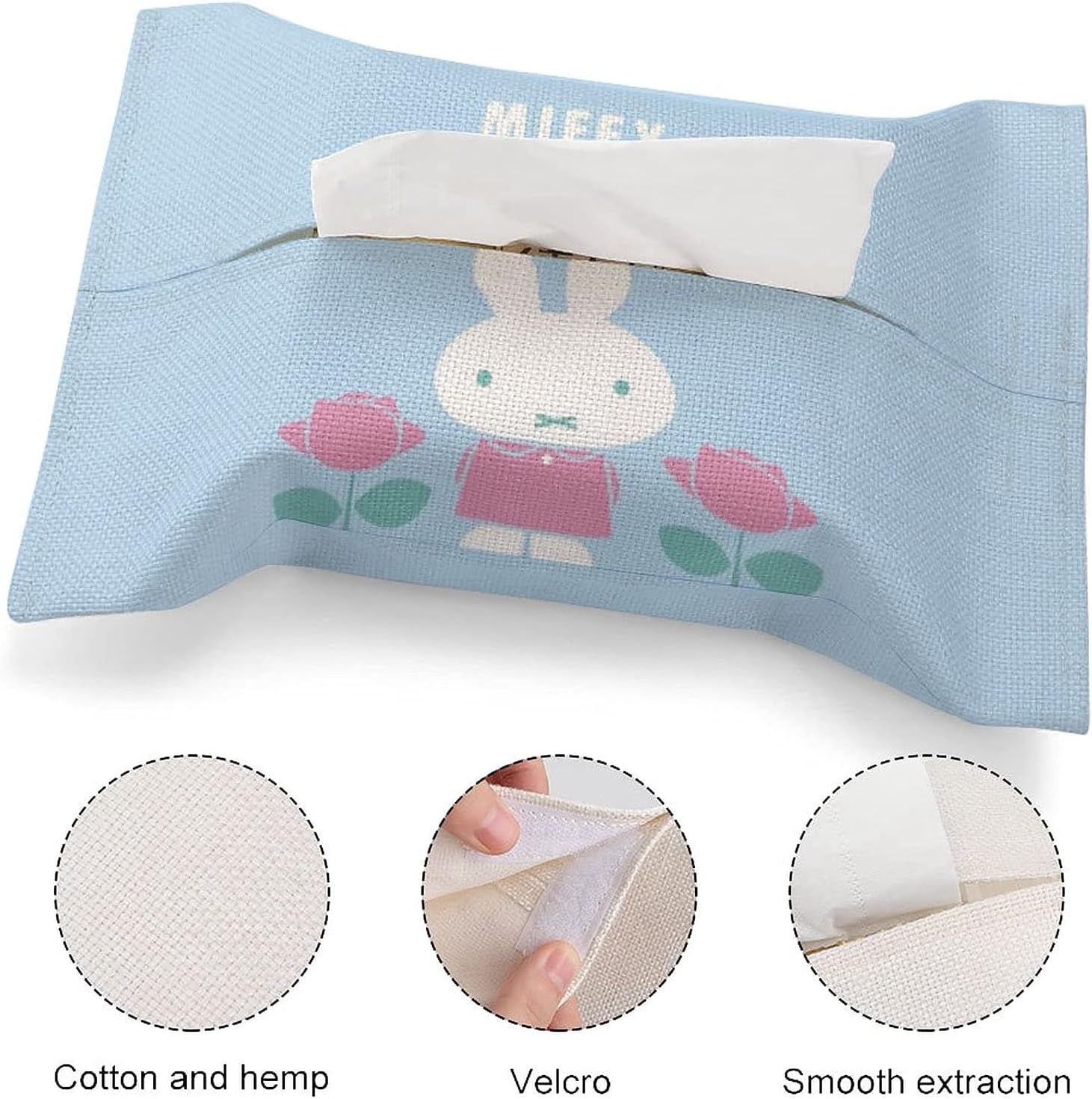 与え ミッフィー ティッシュケース ティッシュカバー おしゃれ 箱なしティッシュ ウェットティッシュ ホルダー 車内用 かわいい アニメ グッズ Sparrow Rs