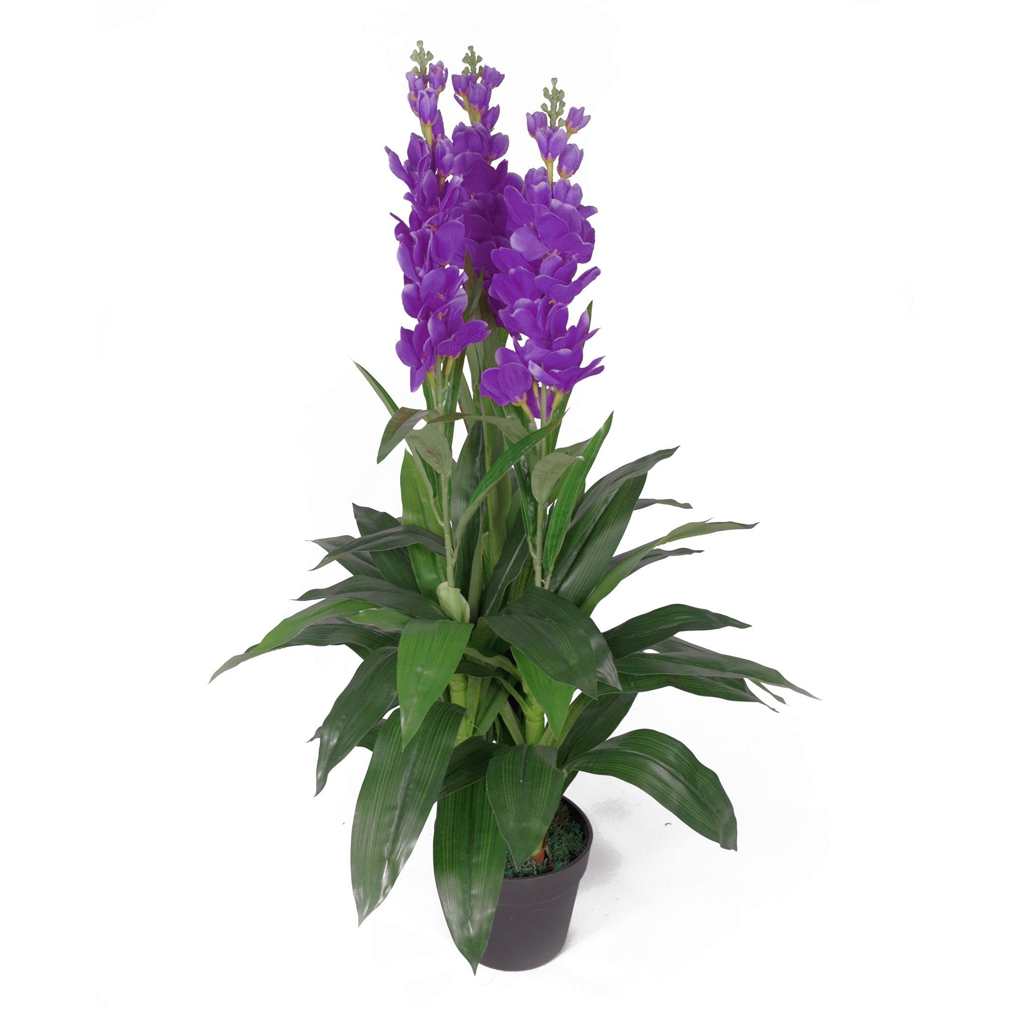 Leaf Design UK Artifical Orchid Plant, 100cm Lilac