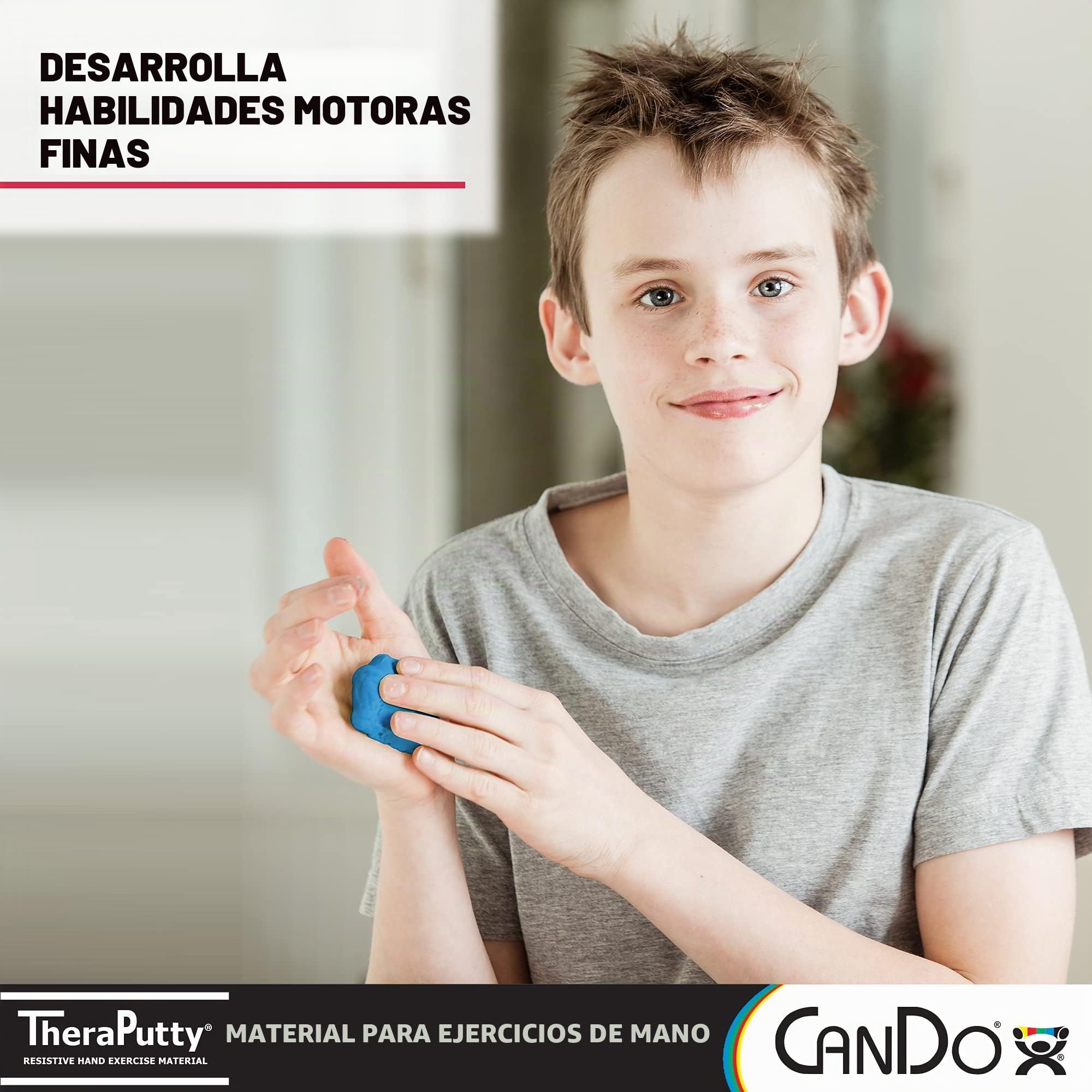 CanDo TheraPutty - Pasta modelar - 56 g - lote de 6 (Multicolor)