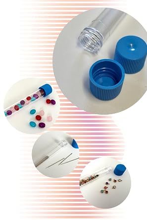 Clear Plastic Test Tubes, size: 100mm x 16mm, volume: 10ml, Round Bottom with Screw Caps x 50