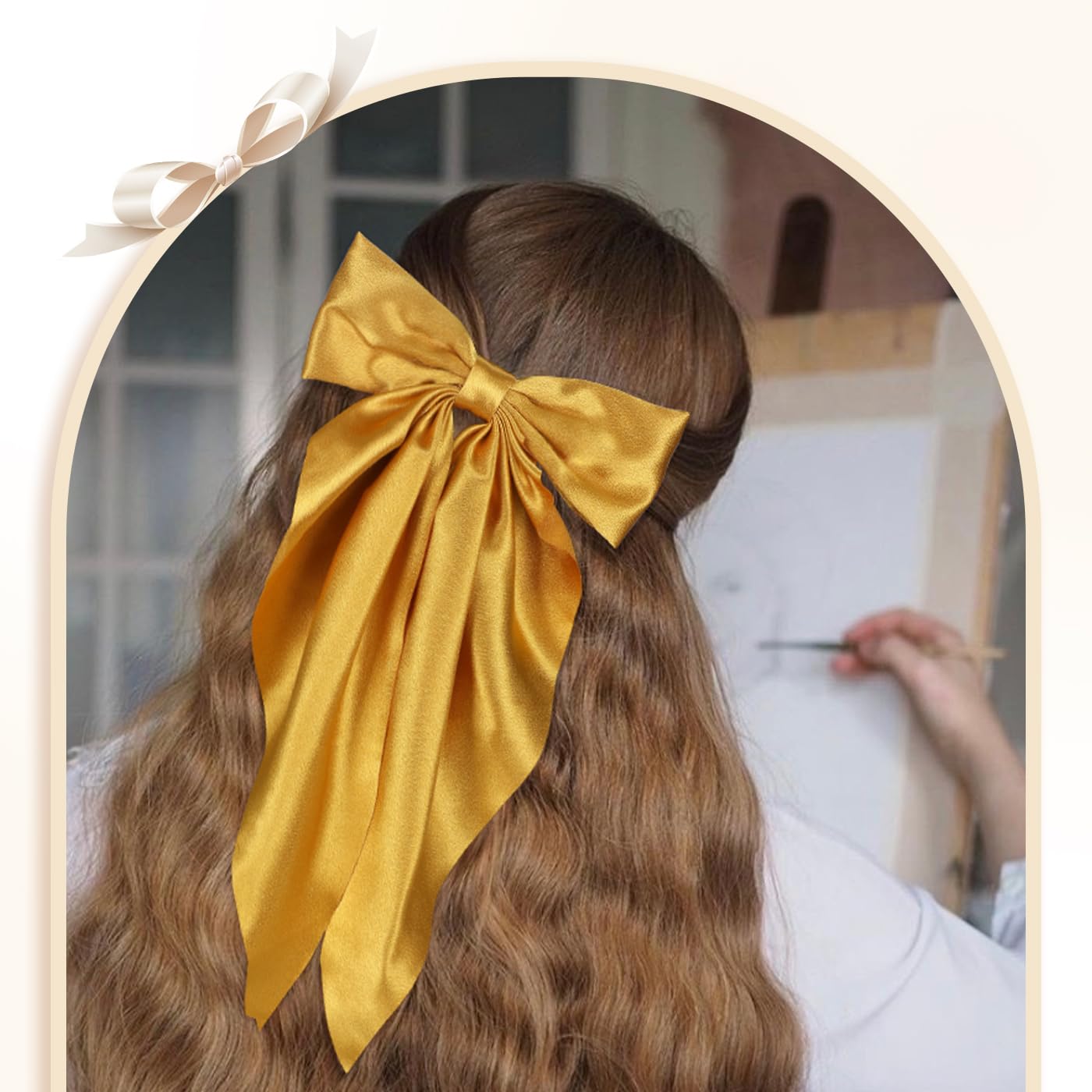 Amazon.com : KesaPlan Large Hair Bow Clips for Women, 2PCS 