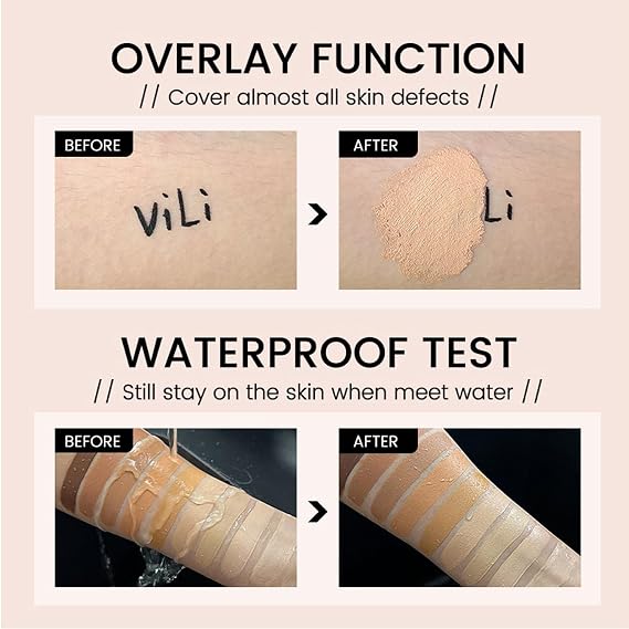 Color Changing Foundation for Mature Skin, Hydrating and Lightweight Liquid Foundations, Instantly Adapts to Your Skin Tone, Buildable Light to Medium Coverage, Natural (2 PCS)