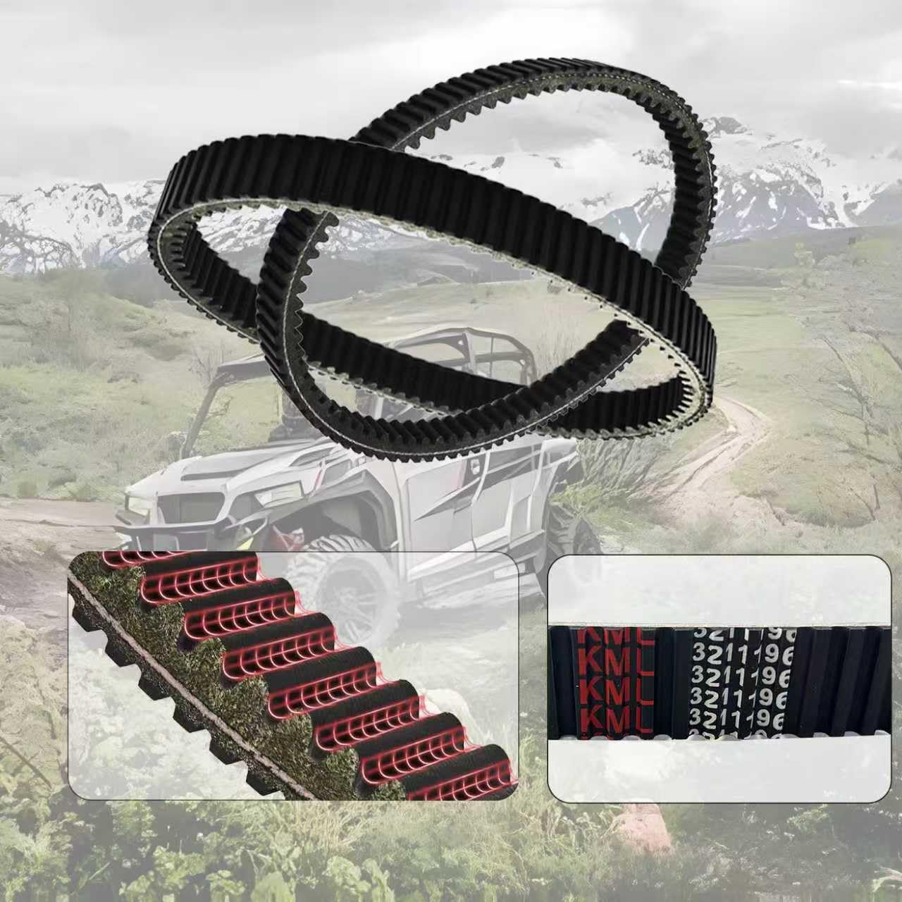 KARSEE Heavy Duty Drive Belt 3211196 Compatible with Polaris Ranger XP 1000 /Polaris ACE 500 /ACE 570 EPS/General 1000/Ranger Crew XP 1000