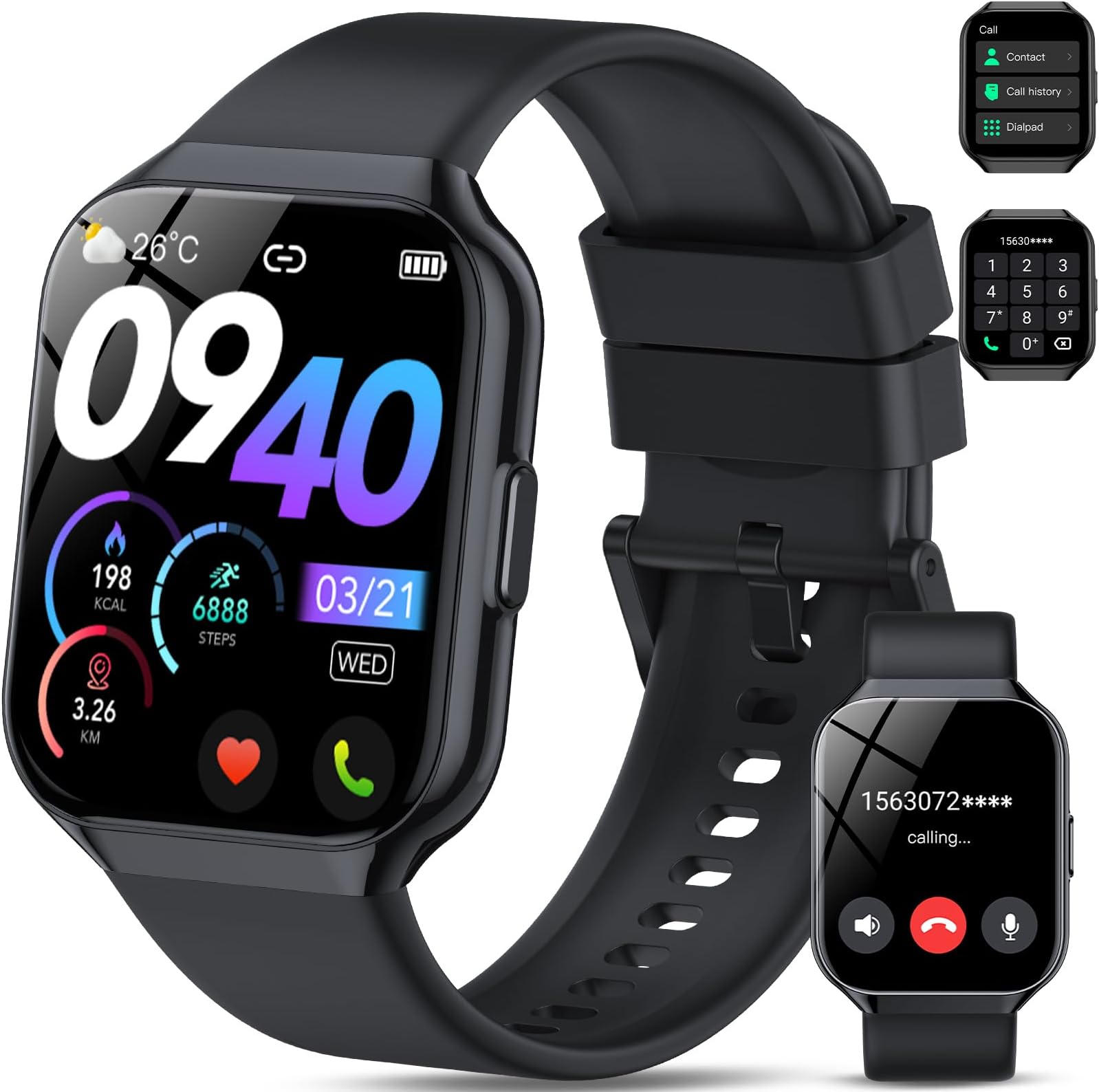 Smart Watch for Men Women Answer/Make Calls, 1.96
