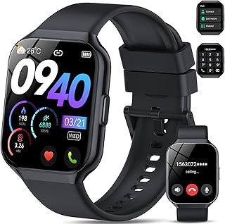 Smart Watch for Men Women Answer/Make Calls, 1.96" HD Fitness Watch with Heart Rate Sleep SpO2 Monitor, Step Counter Fitne...
