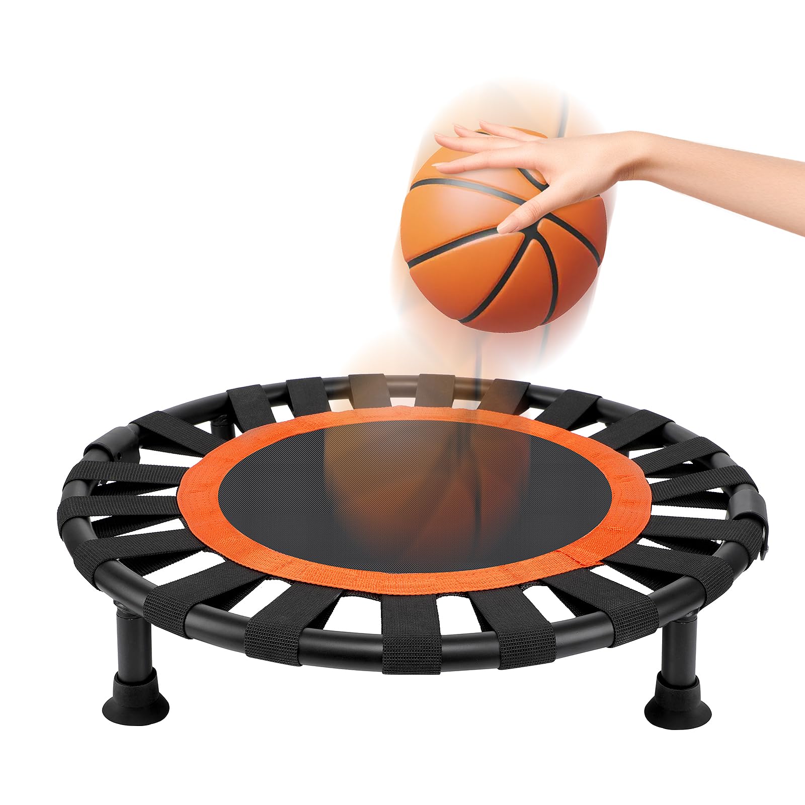 Tragbare Basketball-Trainingshilfe, Basketball-Trainingsgerät, für drinnen oder draußen, geräuschlose Matte, Basketball-Training, Rebounder-Ball-Rückkehr und Schutznetze für Baseball