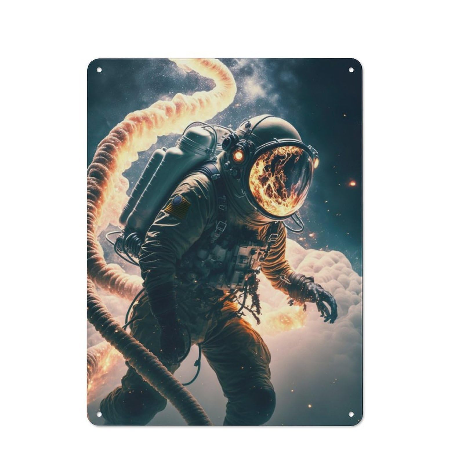 Junmoney Moonwalking Retro Metal Wall Sign 40X30cm With For Hallway Wall, Suited To Hallway Decor Lovers
