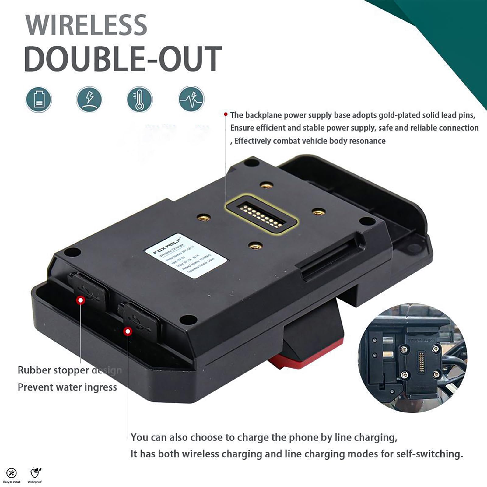 Amazon.co.jp: オートバイ電話ホルダー GPS ナビゲーション ワイヤレス