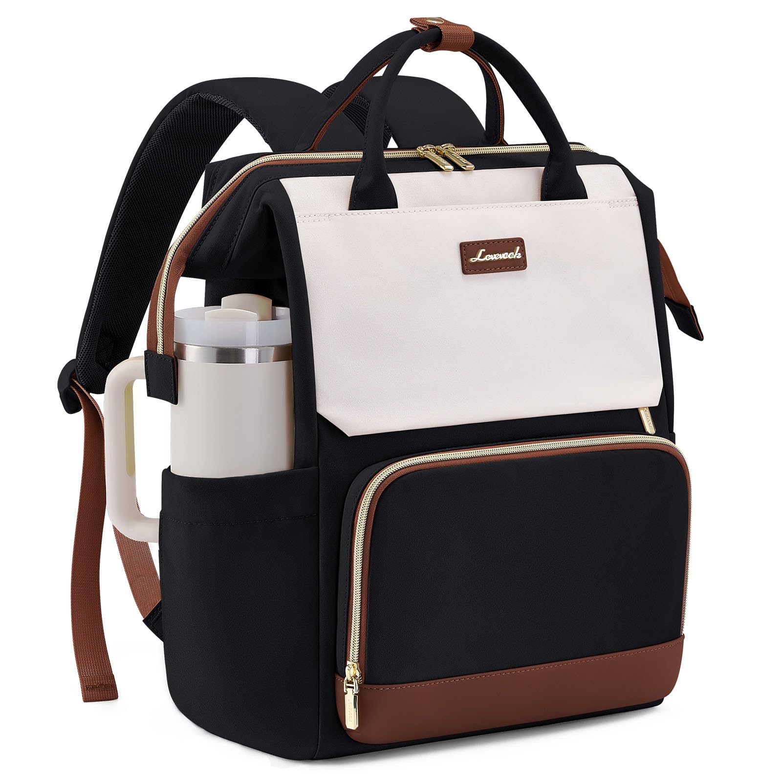 LOVEVOOK Rucksack Damen Groß, 17,3 Zoll Laptop Schulrucksack Wasserdicht Travel Backpack Women Elegant Schultasche Teenager City Tagesrucksäcke Reiserucksack Lehrertasche Arbeitstasche Daypack