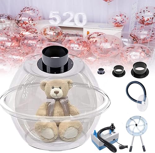GBHJJ Máquina de rellenar globos, expansor de globos para regalo de San Valentín, globo de ositos de peluche de rosas, ramo de decoración de