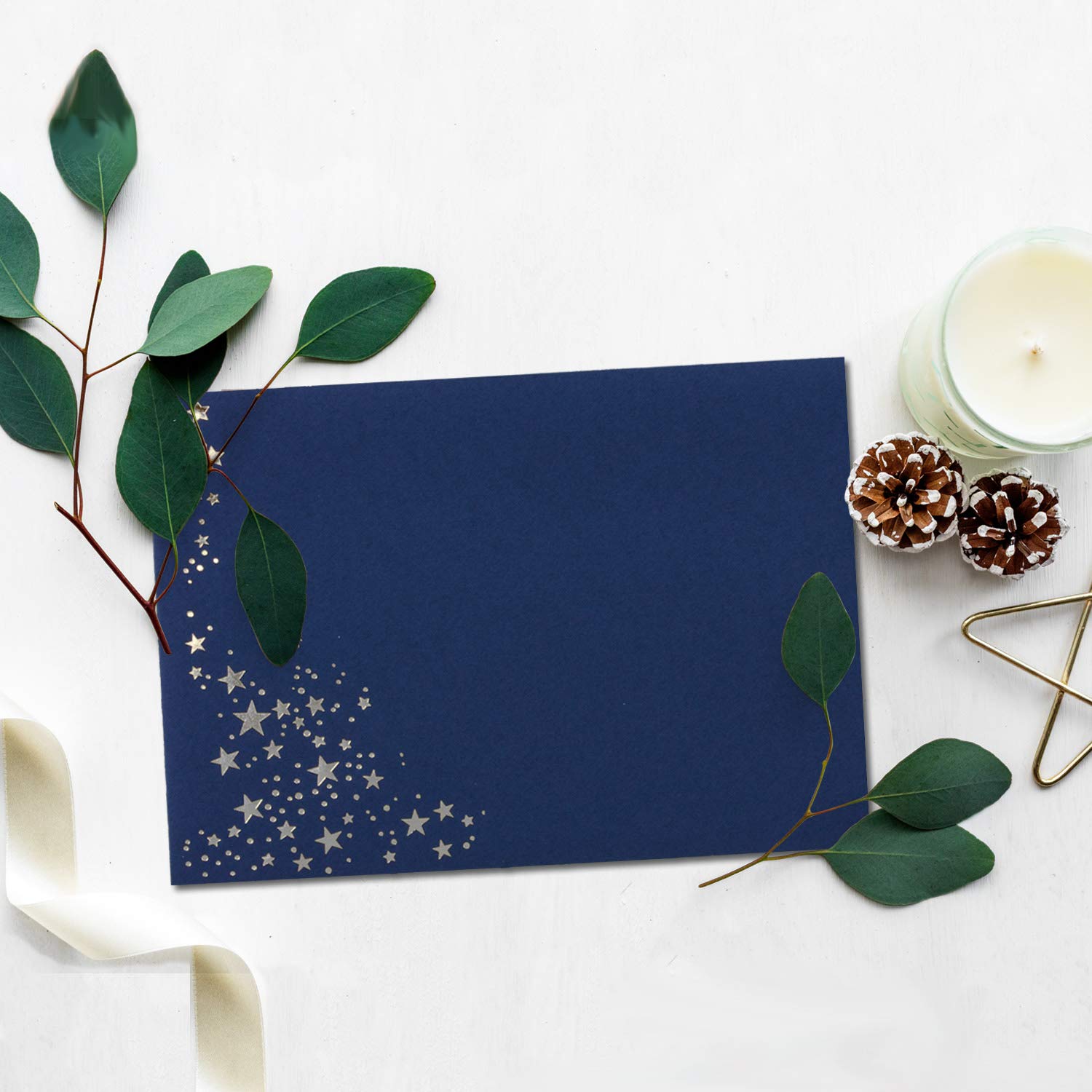 Gustav Neuser Lot De 25 Enveloppes De Noël, Format C6, Avec Pluie D