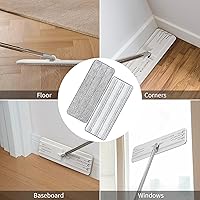 Vista 5 de 10Pcs Joymoop Mop Replacement Pads, 13 * 4.9'' Universal Mop Pads Mop Head Refills Washable Wet Mop, Compatible with Most 11-13” Size Mops