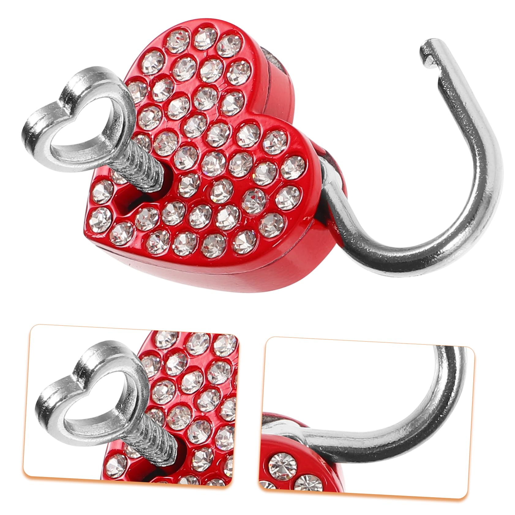 NUOBESTY 10 Ensembles Cadenas Forme de Cœur Serrures de Voyage pour Valises Casiers Cadenas pour Couples Saint Valentin Durable Compact