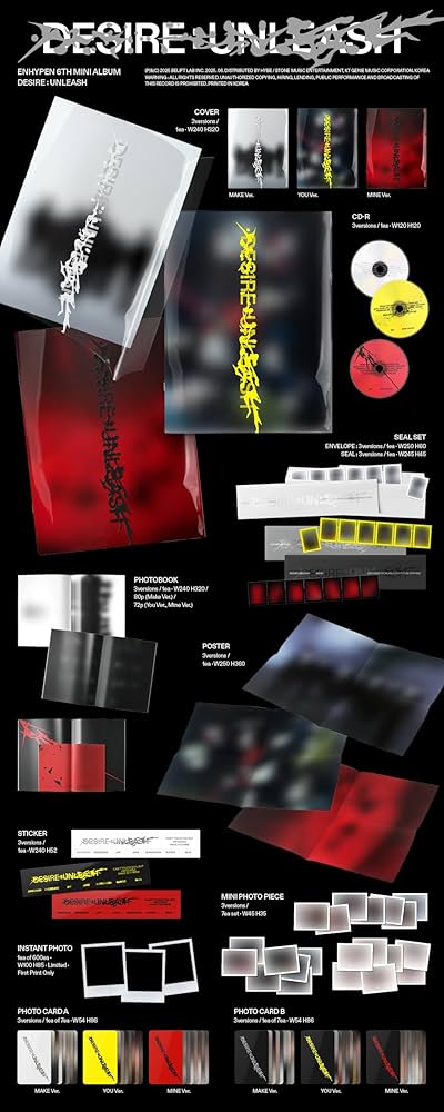 Amazon.com: DESIRE : UNLEASH ENHYPEN Album [Weverse + 3 standard