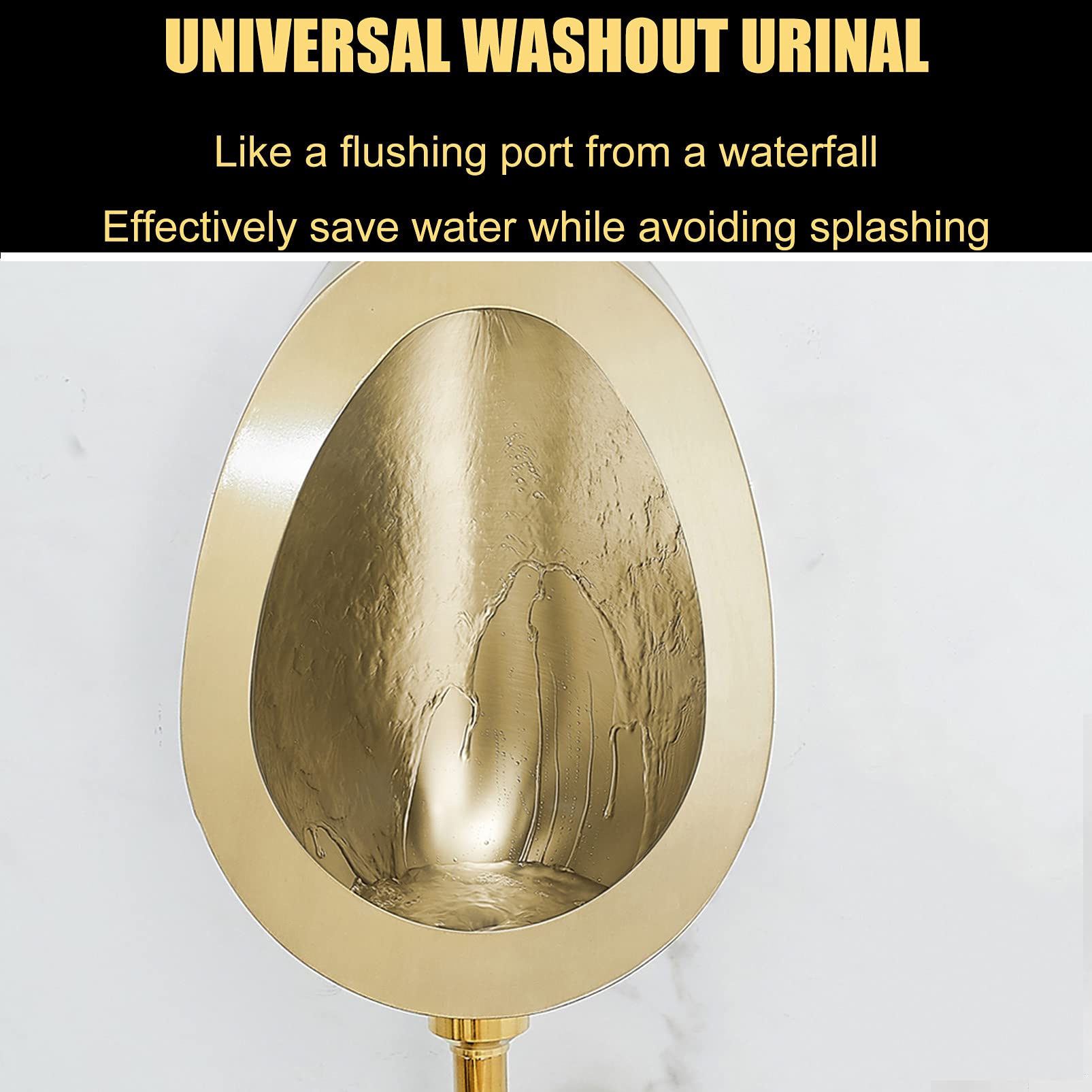 OTQEFTN Stainless Steel Urinal Universal Washout Urinal Bathroom Toilet, Commercial High-Efficiency Urinal with Induction Flush Valve