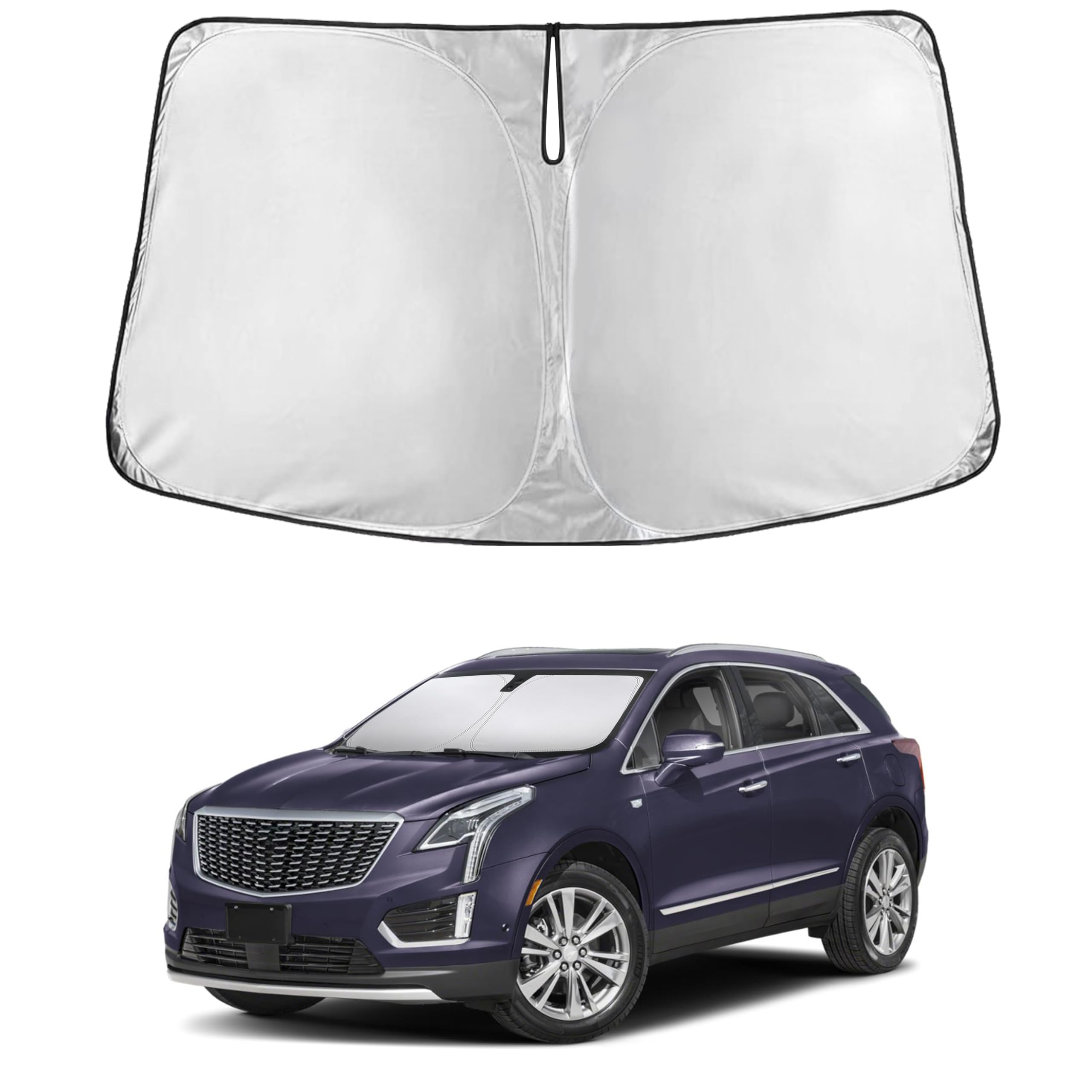 EcoNour Windshield Sun Shade Compatible for Cadillac XT5 2017–2024 2025