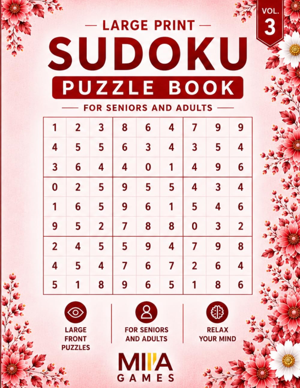 Large Print Sudoku for Seniors: 161 Hard & Evil Puzzles for Advanced Players: Vol 3 (MIA Games Sudoku Series)