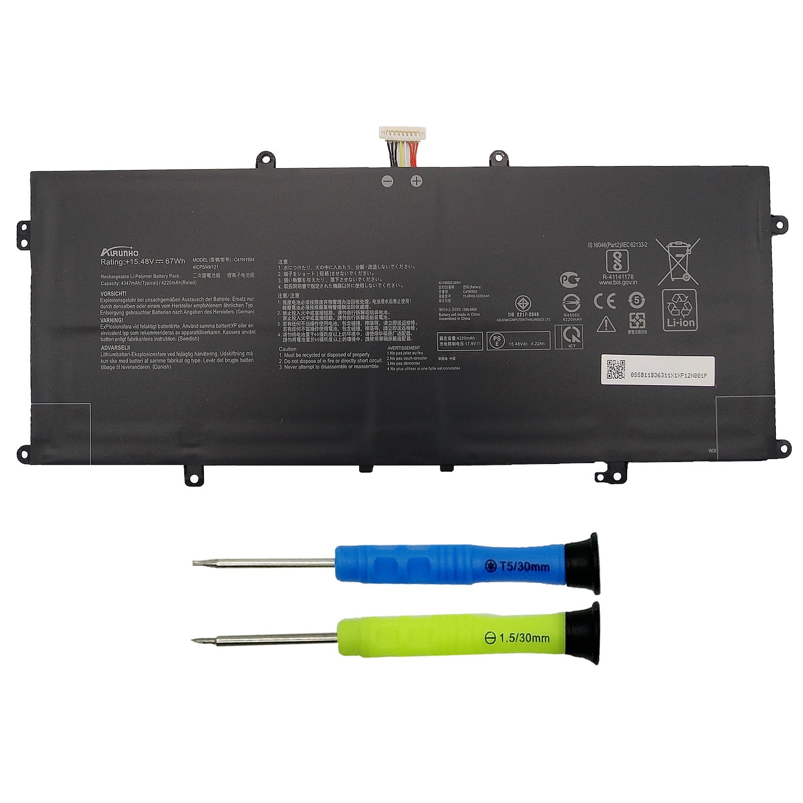 AURUNHO C41N1904 C41N1904-1 Battery Replacement for ASUS ZenBook 14 UX425UA UM425IA UX425EA UX425JA 13 BX325JA UX325EA UX325JA UX325SA UM325SA UX363EA