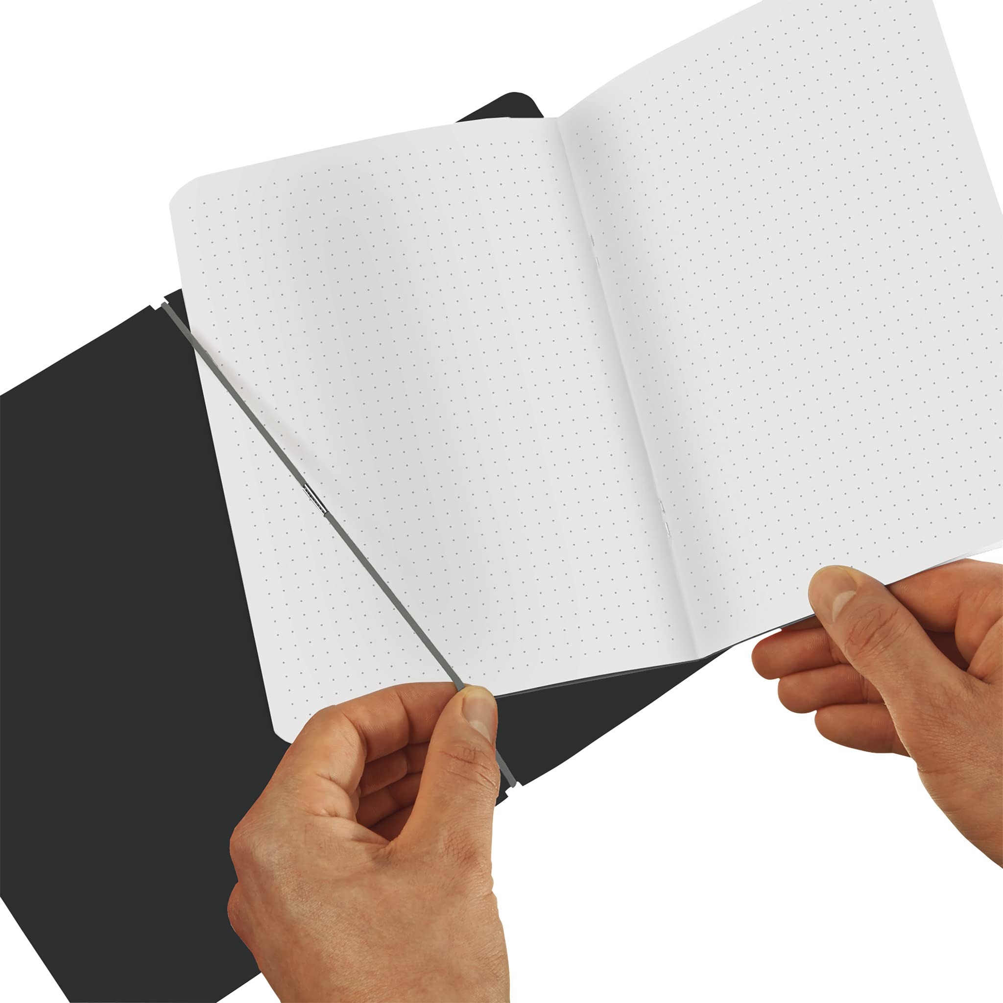 Herlitz 50033782 Flex Notebook A6 40 Sheets Dotted Black Leather 