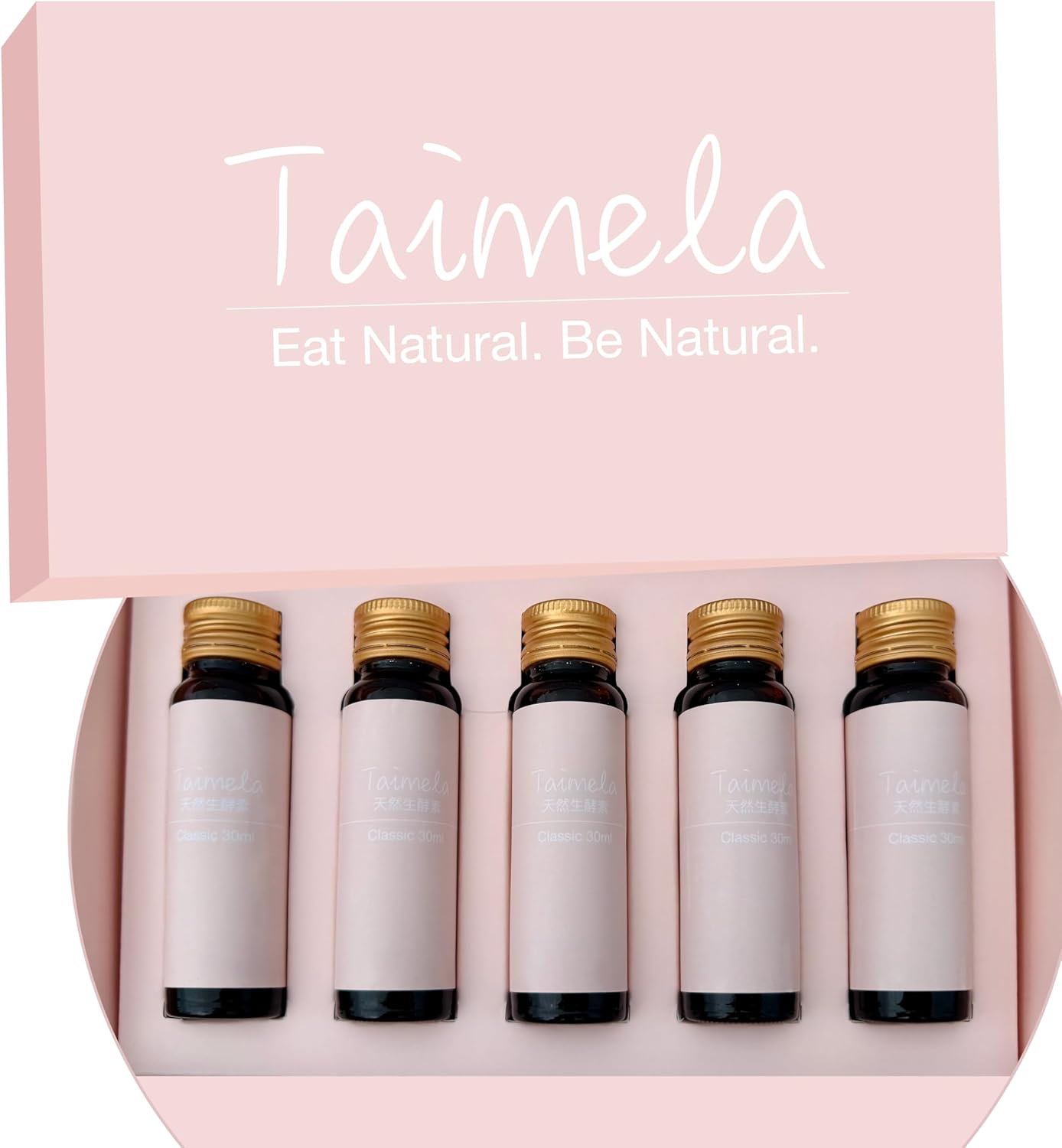 Pure Enzyme - Classic, Liquid Digestive Enzymes, 200% Faster Absorption, No Cold Sterilization, 100% Natural, 112 Fermented Fruits & Herbs Drink, Vegan, Rich in Probiotic, 30ml x 5 Bottles