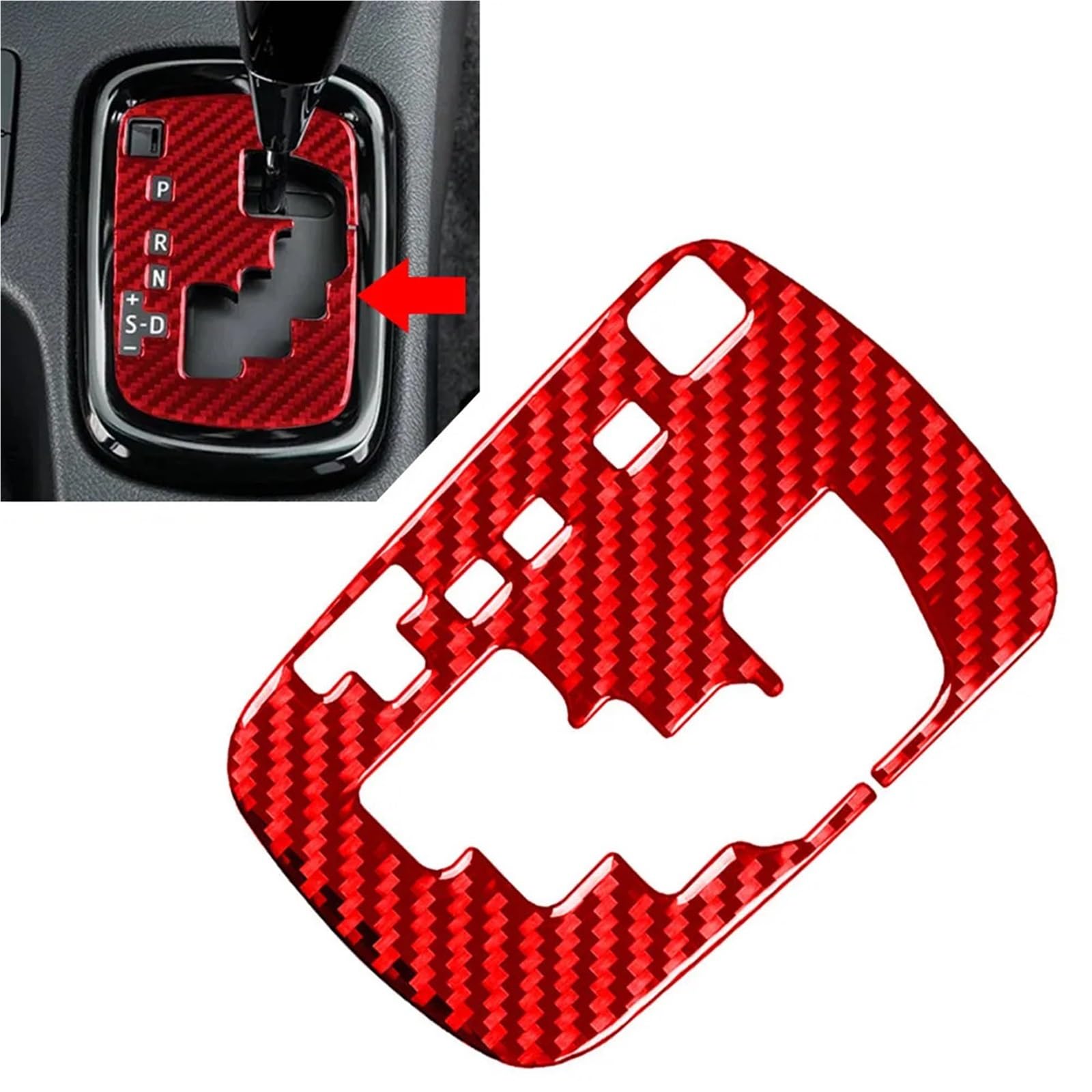 Couvercle panneau changement vitesse pour Toyota HILUX 15-2023, accessoires d'intérieur gaucher en carbone époxy pour Consoles centrales Revêtement carbone console centrale Kit fibre