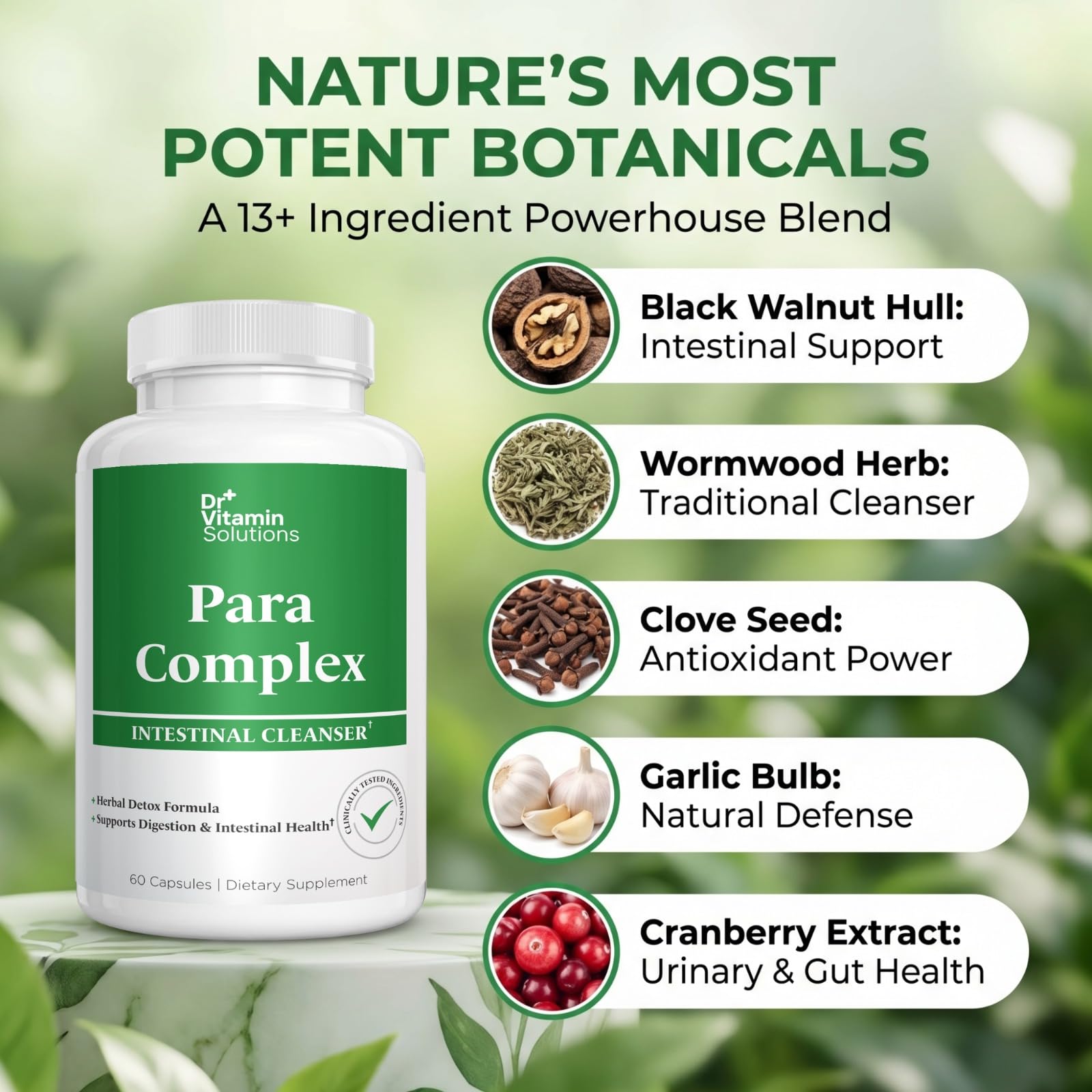 Wormwood Black Walnut Clove Parasite Cleanse for Humans - Gentle Detox — Amazon image 3