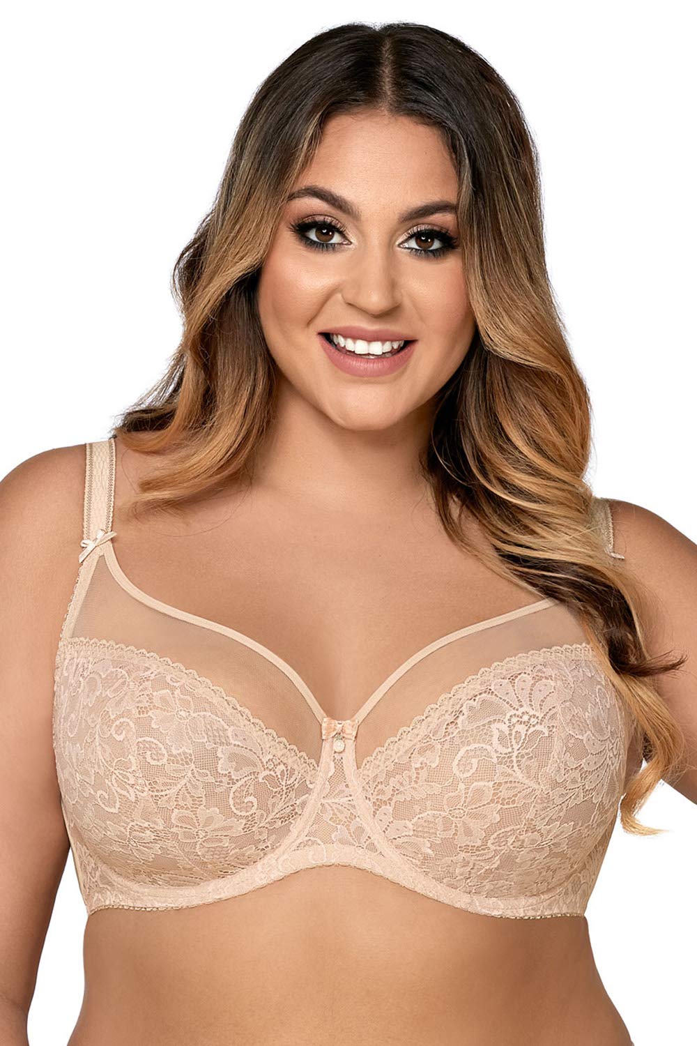 Ava 1396 Élégant Soutien-Gorge Non-Rembourré Broderies – Fabriqué en UE