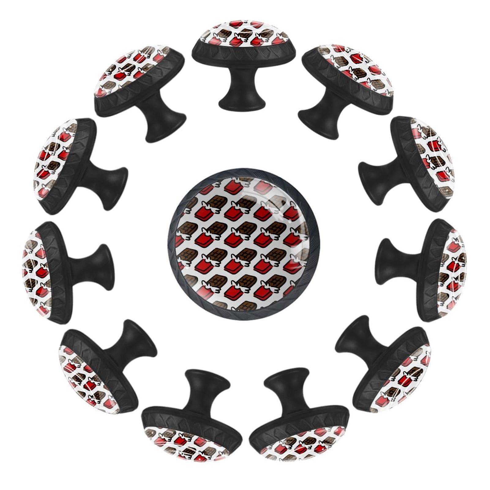 Poignée bouton de tiroir chocolat 35mm au design soigné pour commode et crèche - Lot de 12