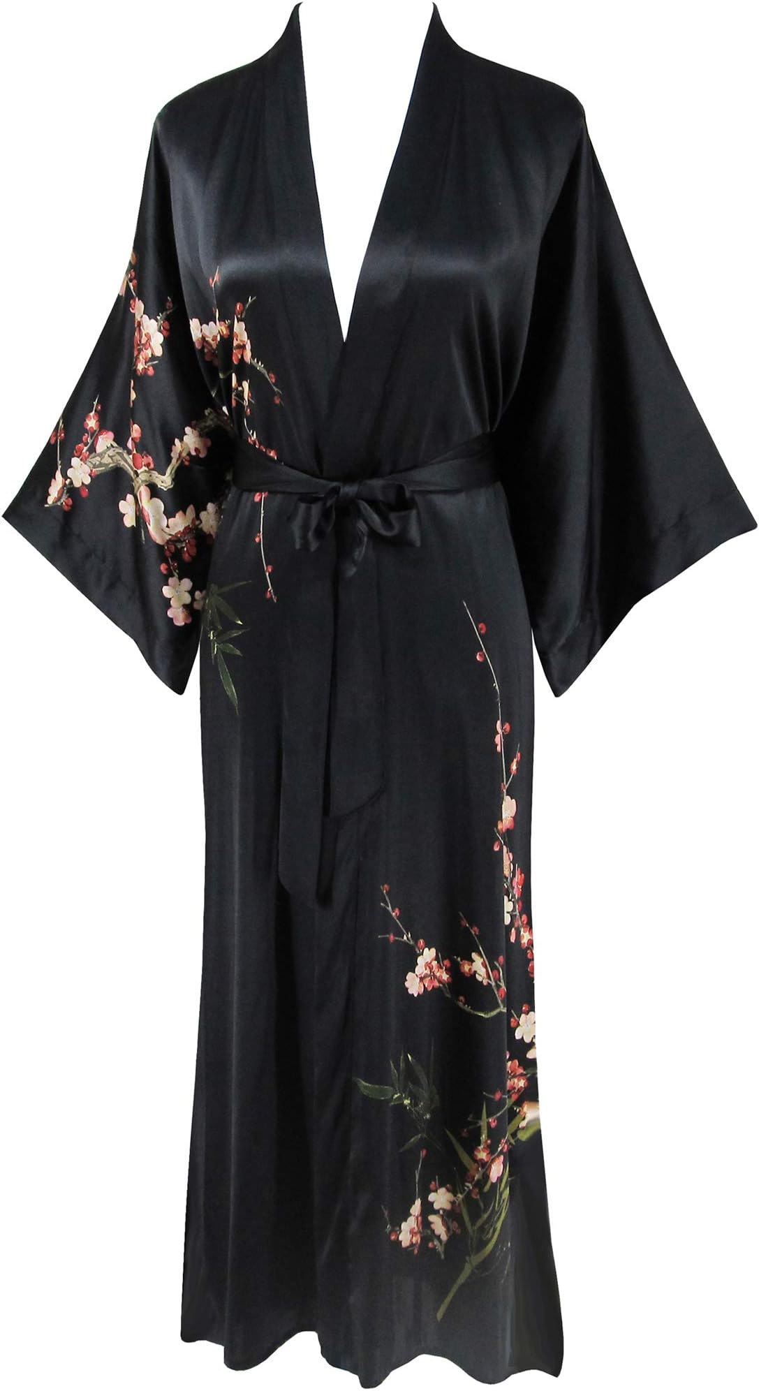 Women's 100% Silk Kimono Long Robe - Classic Colors and Prints