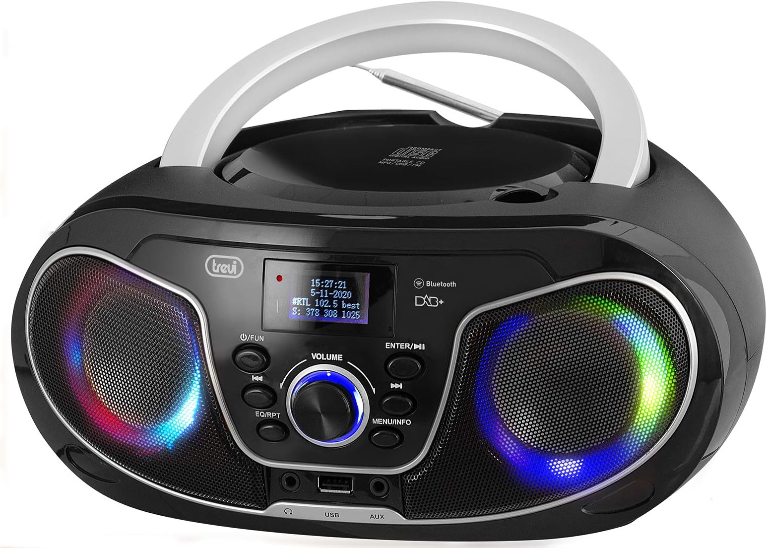 Boombox LONPOO Portatile - Radio FM, Bluetooth, Lettore CD E USB - Foto 2