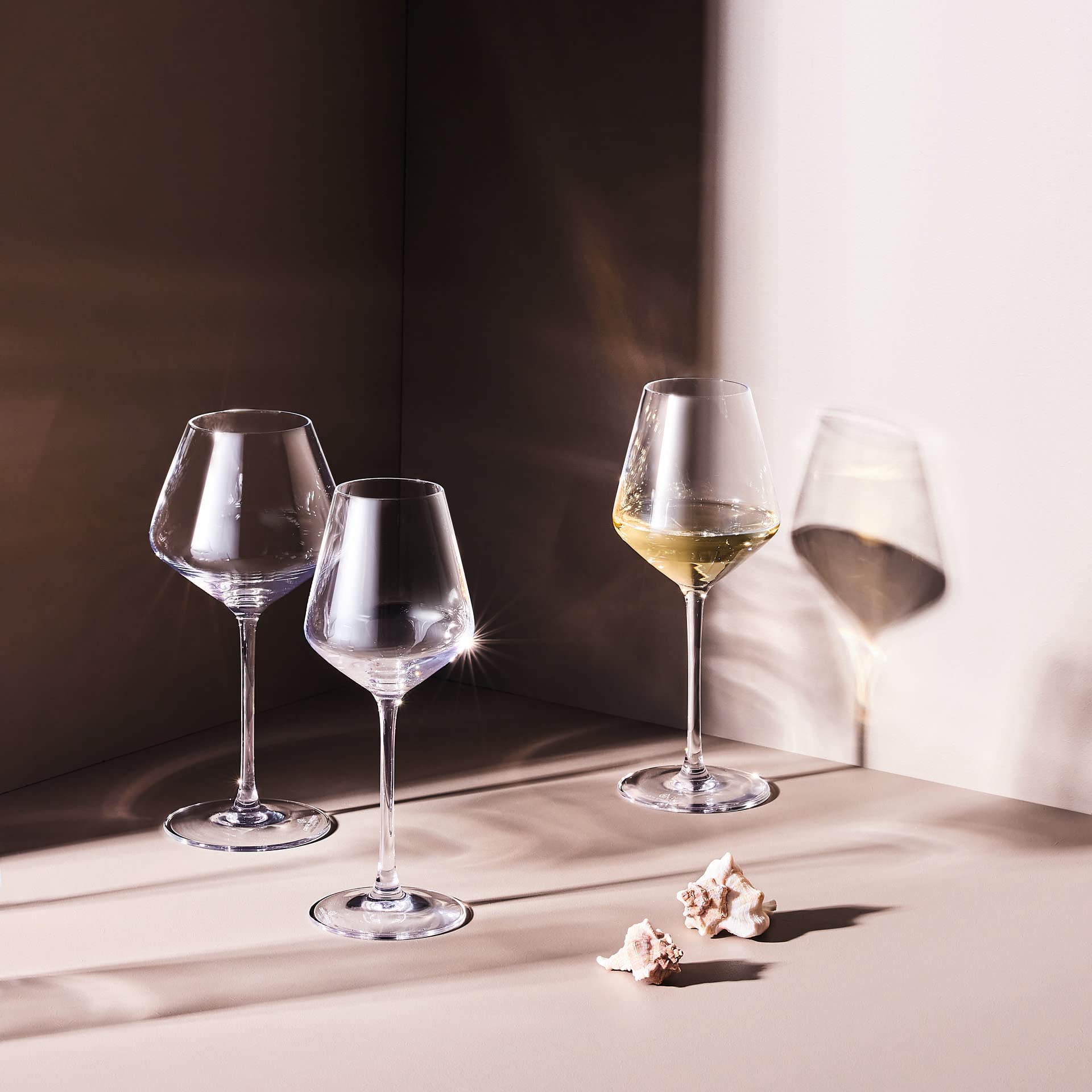 Cristal d'Arques Paris - Collection Ultime - 6 Verres à pied 38 cl en Cristallin - Brillance et Haute Résistance - Fabriqués en France - Emballage renforcé, adapté à la vente en ligne