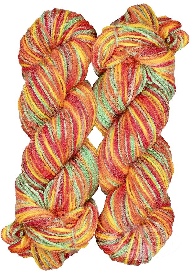 Image of M.G ENTERPRISE Microrangoli Knitting Yarn Wool, Red Berry 400 gm Woolen Crochet Yarn Thread. Best Used with Knitting Needles, Crochet Needles-TC Art-