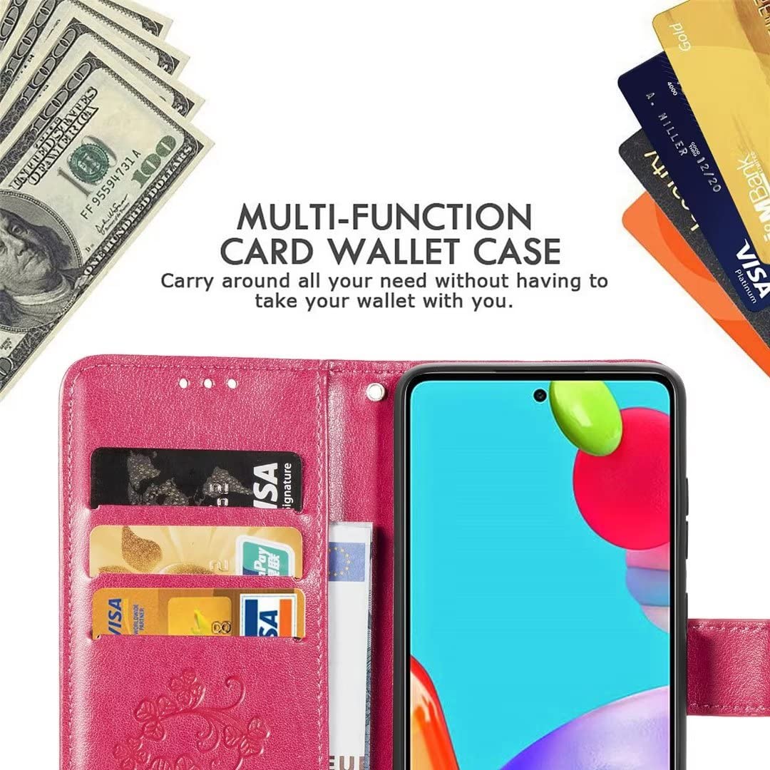 HONLEN Custodia per TCL 40 SE (6.75 Inches) Magnetica Portafoglio Pelle Case con Supporto e 2 Slot Schede Flip Telefono Cover - Marrone