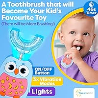 Vista 4 de Cepillos de dientes para niños en forma de U, cepillo de dientes automático para niños, cepillo de dientes en forma de U, cepillo de dientes