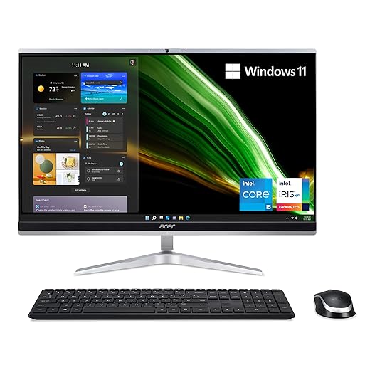 Acer Aspire C24-1650-UA92 AIO Desktop | 23.8" Full HD IPS Display | 11th Gen Intel Core i5-1135G7 | Intel Iris Xe Graphics | 8GB DDR4 | 512GB NVMe M.2 SSD | Wi-Fi 6 | Windows 11 Home