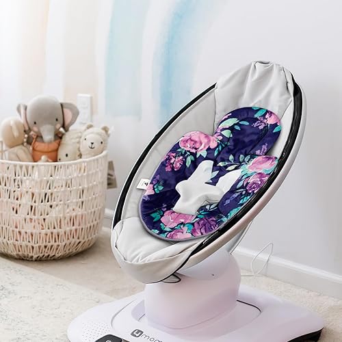 Miniatura 9 de Fundas de asiento de coche para bebé, inserción infantil compatible con 4Moms MamaRoo y RockaRoo Swing, flor morada