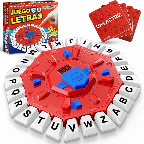 Resflycheng Juego de Mesa en Español con Pantalla Digital y 2 Modos de Juego, 35 Tarjetas Doble Cara, Ideal para Fiestas y Aprendizaje Interactivo, Juegos de Mesa para Niños y Adultos