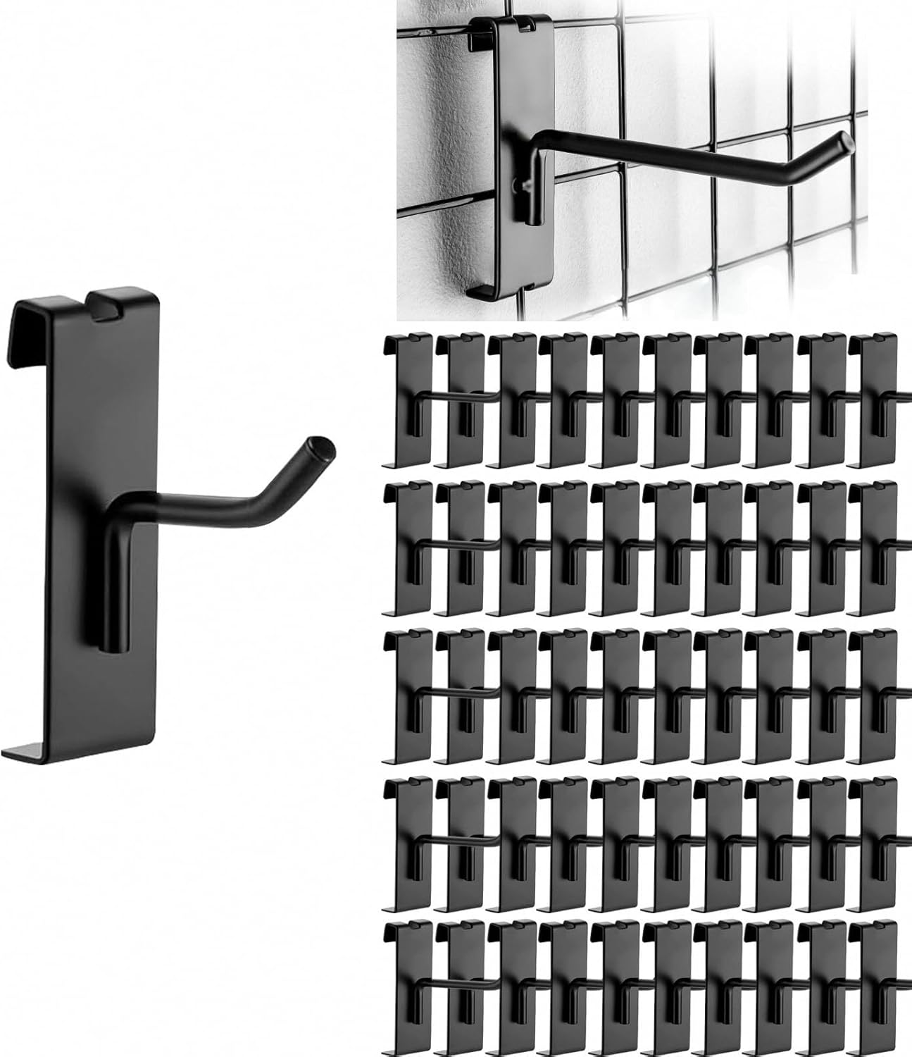 COOLOUS 50PCS Gridwall Hooks,2 Inch Gridwall Accessories