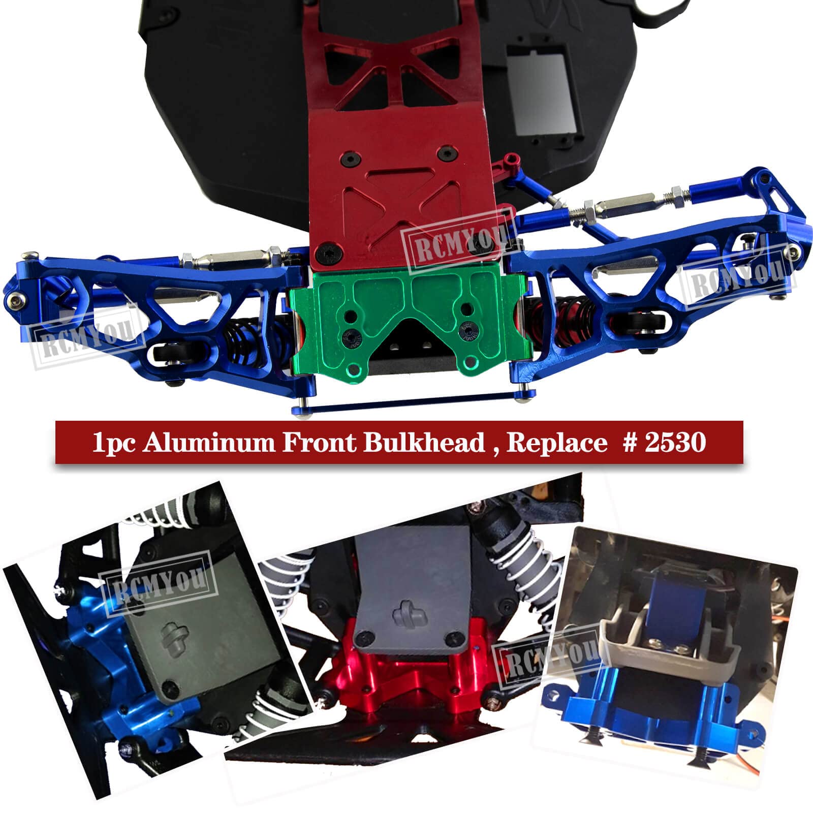 Traxxas #4930X アルミバルクヘッド フロント用 Amazon.com: Traxxas 4930R Front Bulkheads, grey (L&R) : Toys & Games