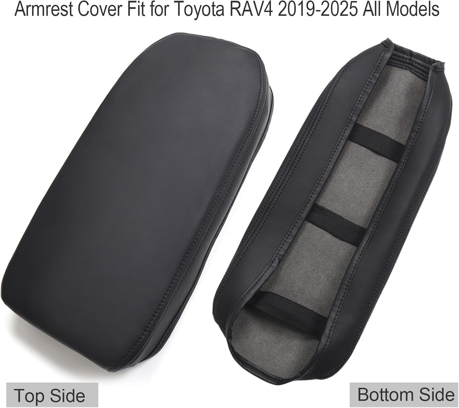 Armrest Cover with Mini Brush for Toyota RAV4 2019-2025, Leather Center Console Cover Middle Console Lid Cover Pad Protector for 2020 2021 2022 2023 2024 RAV 4 Hybrid Interior Accessories image 2