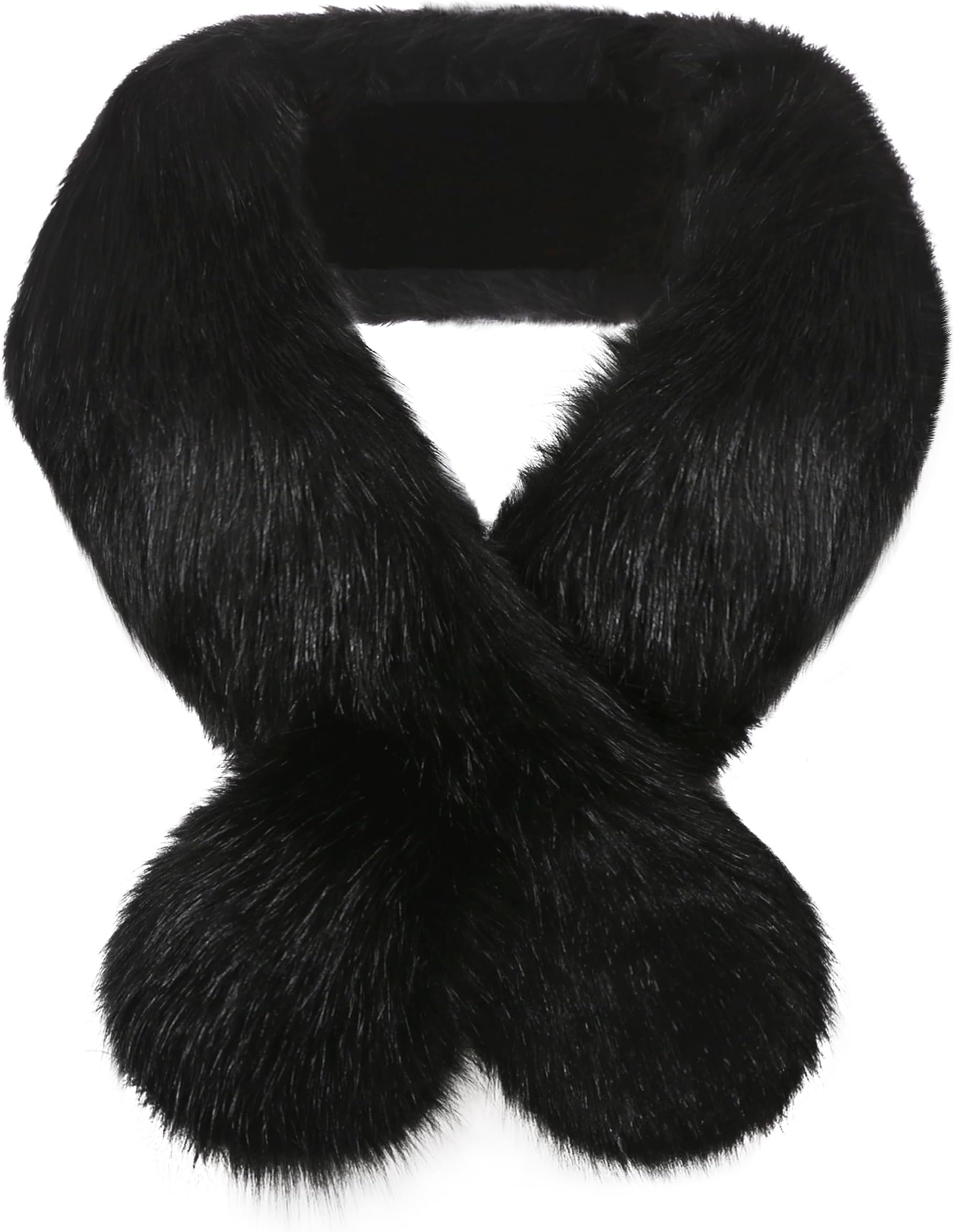 sy soul young Faux Fur Collar Women's Neck Warmer Scarf Wrap