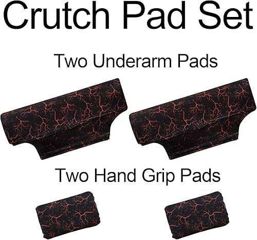 Miniatura 8 de Fundas de almohadilla para muletas para axilas y agarre de mano con mango universal para antebrazo, juegos de cojines acolchados accesorios para