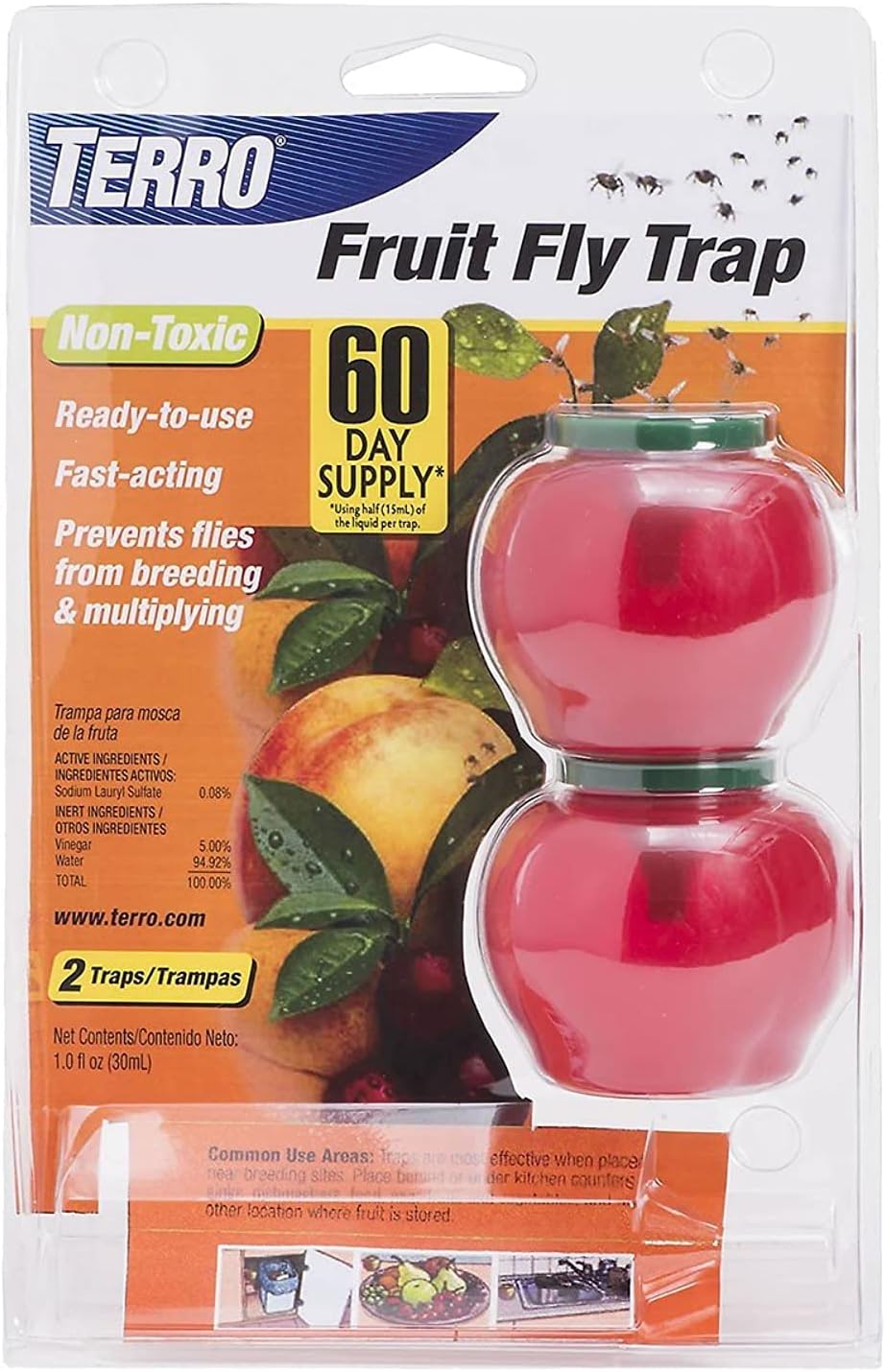 Fruit Fly Trap, Pack of 2