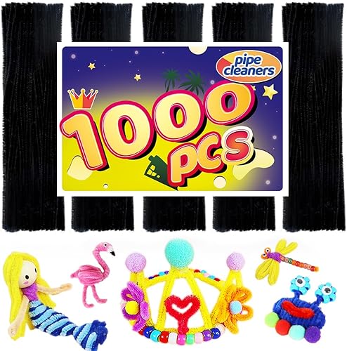 Vista 22 de Bundooraking Limpiapipas para Manualidades, Tallos de Chenilla para Proyectos de Arte y Manualidades, Decoraciones DIY de Flores, Suministros