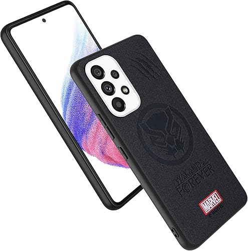 Miniatura 8 de IRON SPIDER Funda para Galaxy A53 5G, con personaje de superhéroe PANTHER Samsung A53 Funda de piel negra