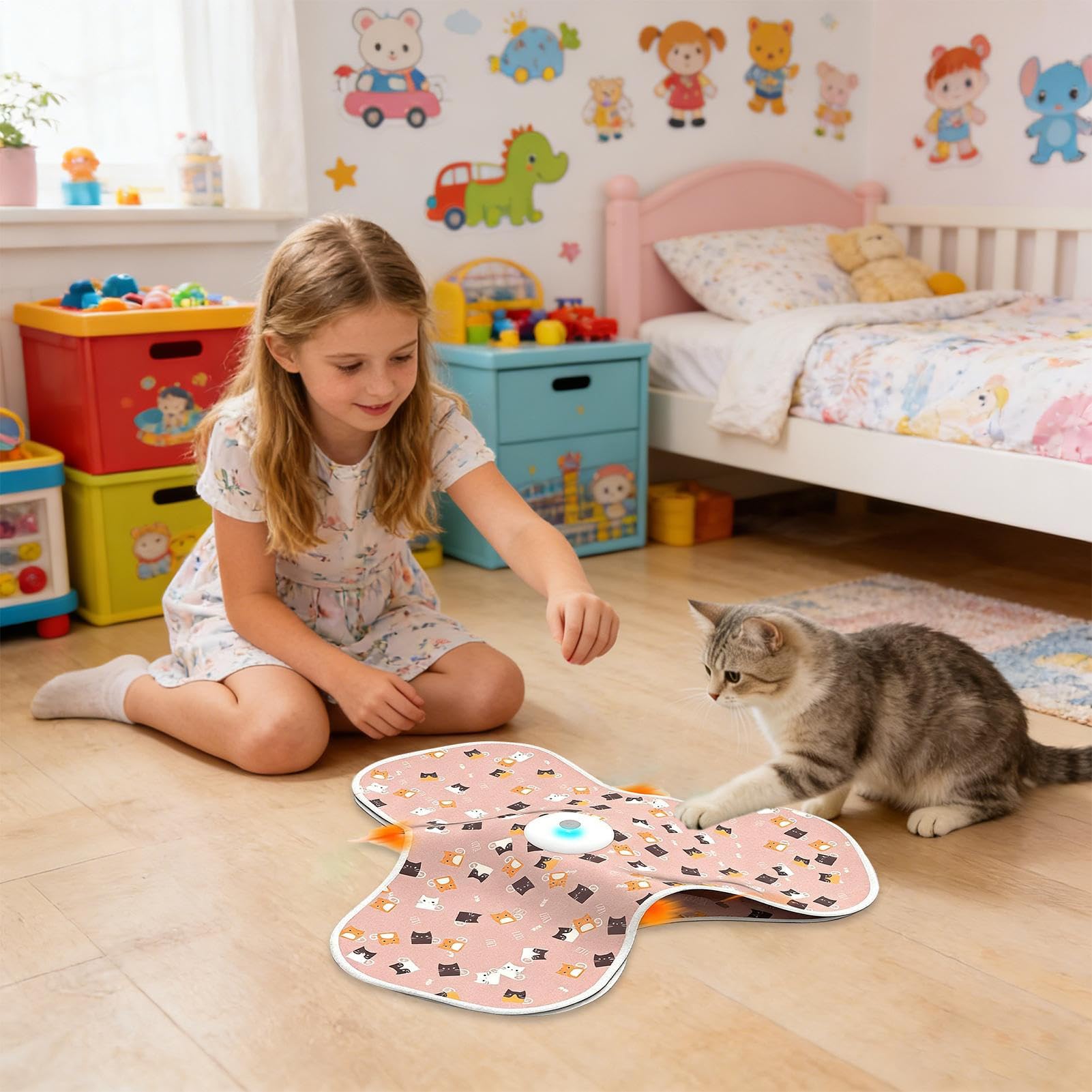 Interaktives Katzenspielzeug Leises Spiel Mit Beweglichen Versteckten